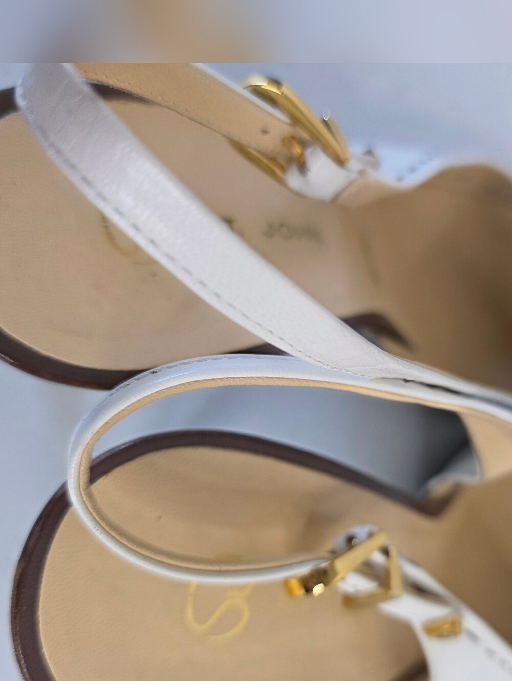 St. John Two-Tone High Heel Pumps Size 10 Vintage Slingbacks Made in Italy Rare - Picture 8 of 14